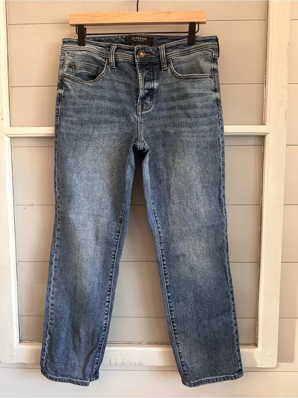 Liverpool Faded Wash The Keeper Boyfriend Jeans - Picture 7 of 10